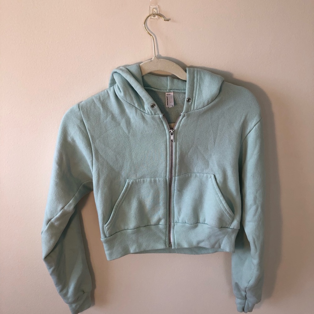 Cropped Mint Sweatshirt